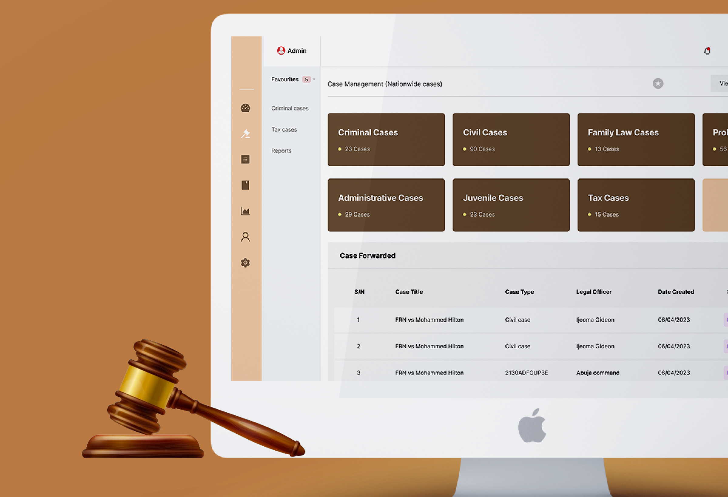 Court case management portal